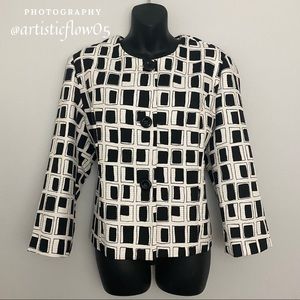 NEW! Vintage Investments Black & White Blazer NWOT